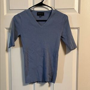 Premise Short Sleeve Ribbed Tee in Blue